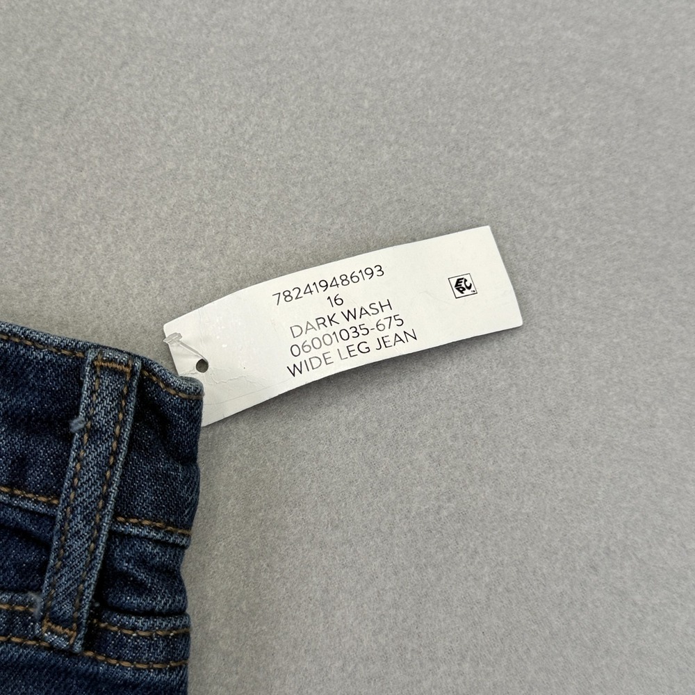 Nine West Womens Wide Leg Jeans Size 16 High Rise Baggy Stretch Studded NWT - Picture 14 of 16